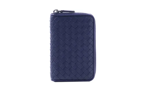 Bottega Veneta Sheepskin Clutch Wallet Women's Blue