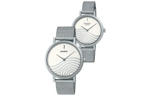 CASIO Unisex Pair Table Series Silver Watch