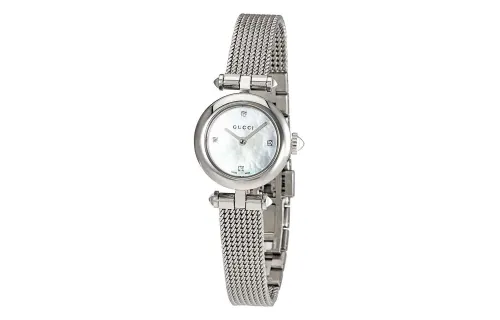 GUCCI Diamantissima Wrist Watches Quartz Movement Stainless Steel Strap White Dial Women's Watch