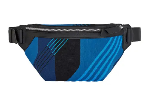 HERMES Cityslide Canvas With Swift Calfskin Fanny Pack Men's Blue