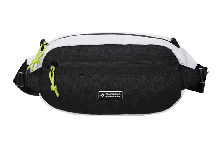 Converse Transition Sling Fabric Shoulder Bag, Crossbody Bag, Fanny Pack Regular Unisex Black White