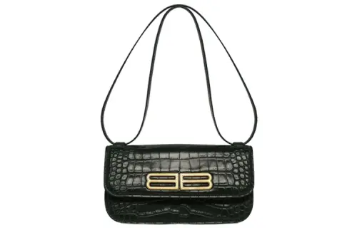 Balenciaga Gossip Cow Leather Crossbody Bag, Shoulder Bag Women's Black