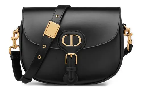 DIOR Bobby Smooth Cow Leather Shoulder Bag, Crossbody Bag Medium Women's Black