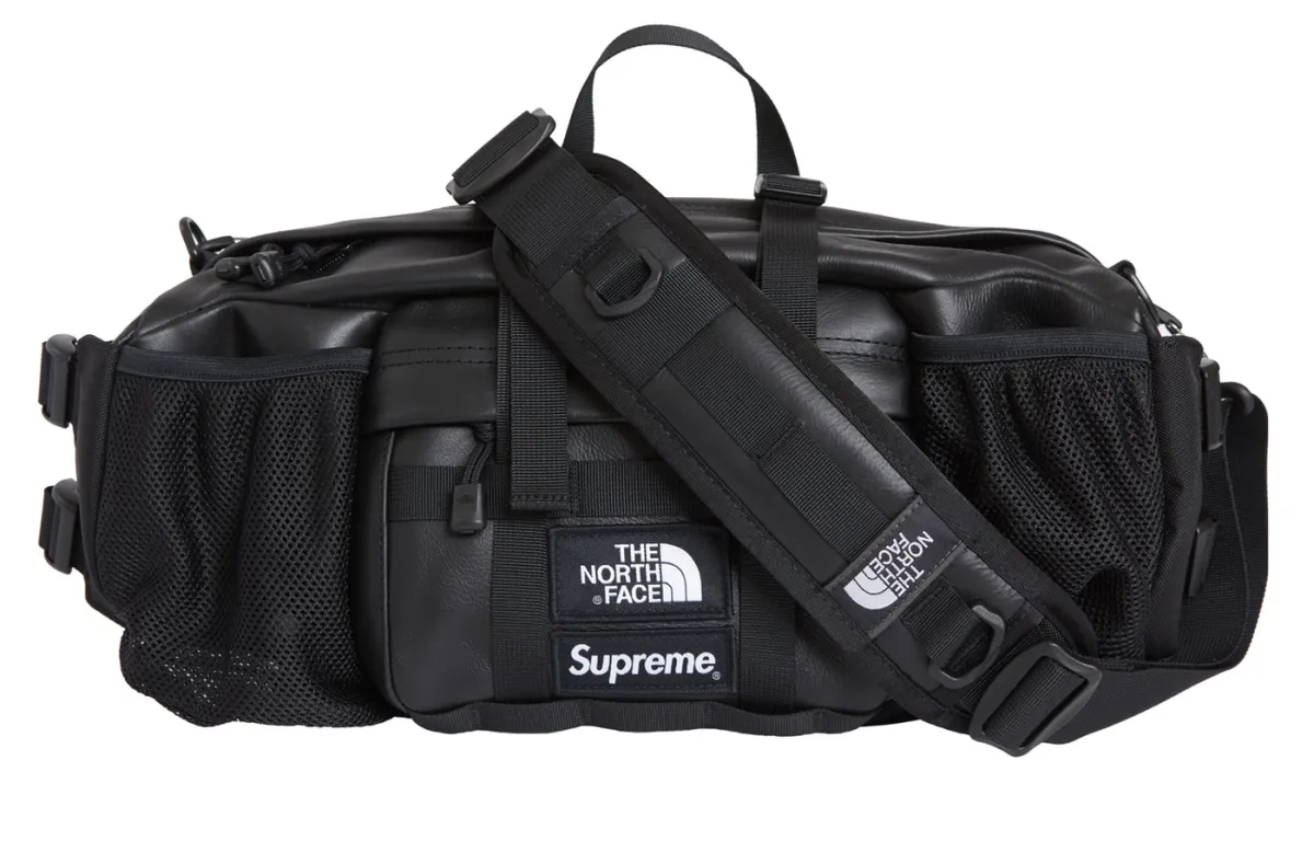Supreme The North Face X The North Face Collaboration FW18 Leather Sling Bag Portable One Shoulder Crossbody Fanny Pack