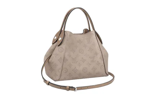 LOUIS VUITTON Cow Leather Bucket Bag, Tote Bag, Shopping Bag, Handbag Small Women's Elephant Gray