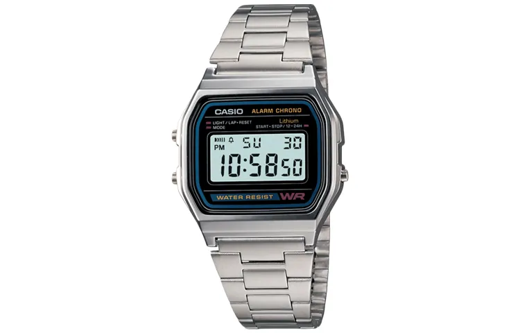 CASIO YOUTH Metal Square Dial Small Silver Block Quartz Movement Watch Unisex Black Dial