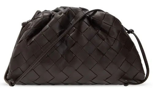 Bottega Veneta Cow Leather Shoulder Bag Women's Brown
