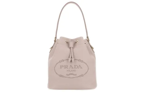 PRADA Leather Handbag Women's Light Pink