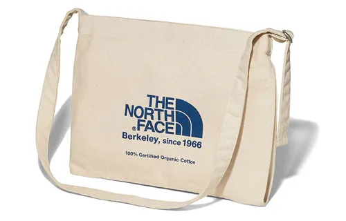 THE NORTH FACE 10L Reusable Bag, Shoulder Bag, Crossbody Bag, Outdoor Bag Cotton White Blue Unisex