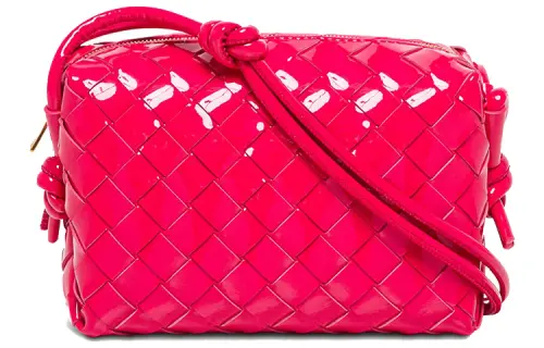 Bottega Veneta Bright Leather Shoulder Bag Women's Pink