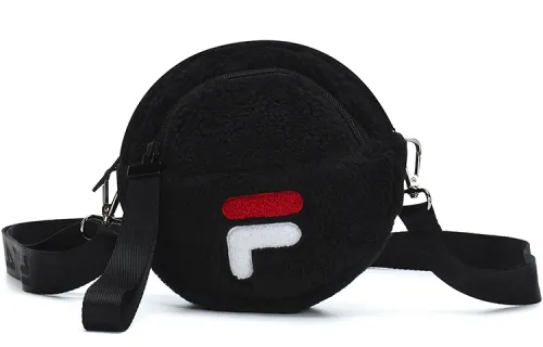 FILA Fabric Plush Crossbody Bag, Shoulder Bag, Crossbody Bag Regular Women's Carbon Black