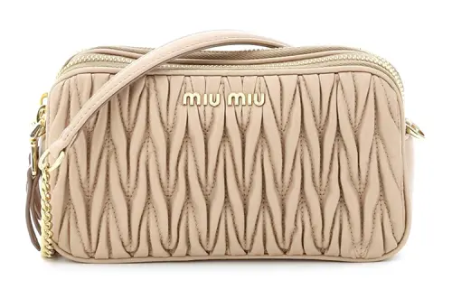 MIU MIU Sheepskin Crossbody Bag, Shoulder Bag Women's Pink