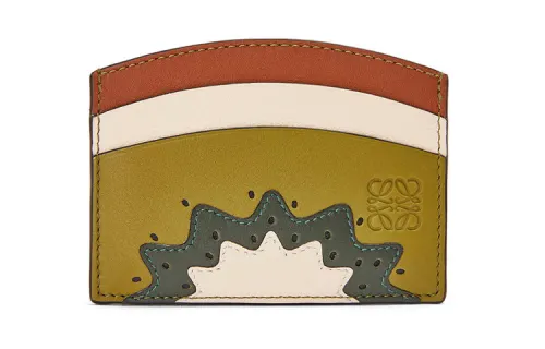 LOEWE Cow Leather Card Holder Women's Green