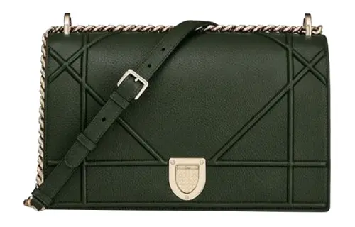 DIOR Grain Cow Leather Shoulder Bag, Crossbody Bag, One Shoulder Handbag Women's Green