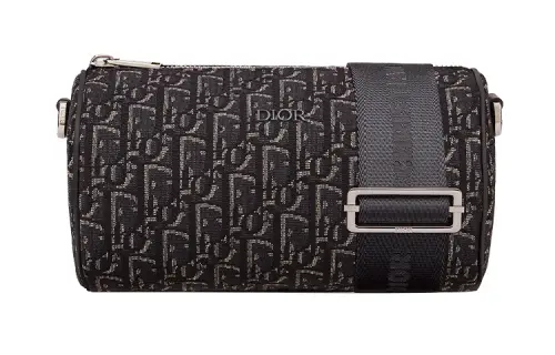 DIOR Embroidery Messenger Bag, Handbag, Shoulder Bag, Crossbody Bag Men's Gray