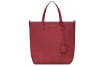 SAINT LAURENT Soft Leather Tote Bag, Shopping Bag, Shoulder Bag, Crossbody Bag, Handbag Women's Vibrant Red
