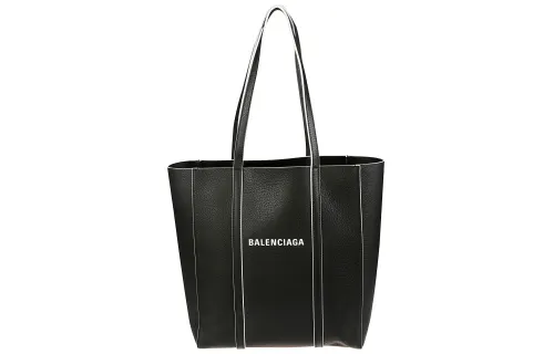 Balenciaga Leather Tote Bag, Shopping Bag, Handbag, Shoulder Bag Women's Black