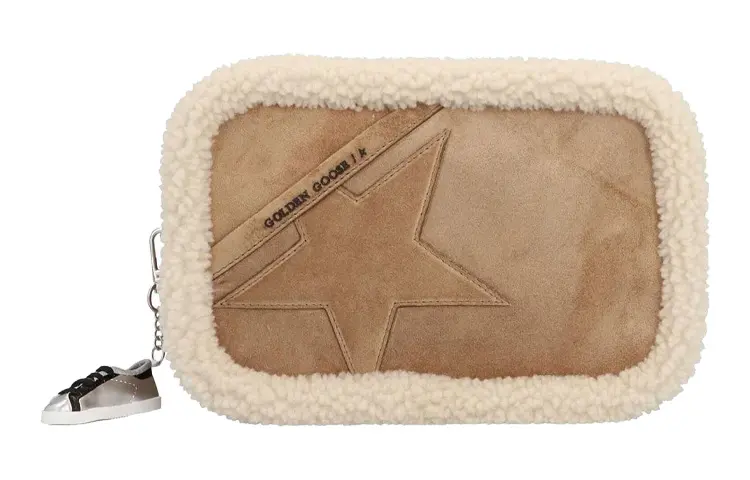Golden Goose Cow Leather Shoulder Bag, Crossbody Bag Women's Brown