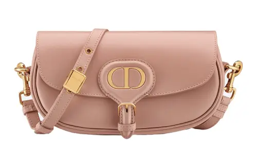 DIOR Bobby Smooth Cow Leather Crescent Bag, Handbag, Shoulder Bag, Crossbody Bag Women's Pink