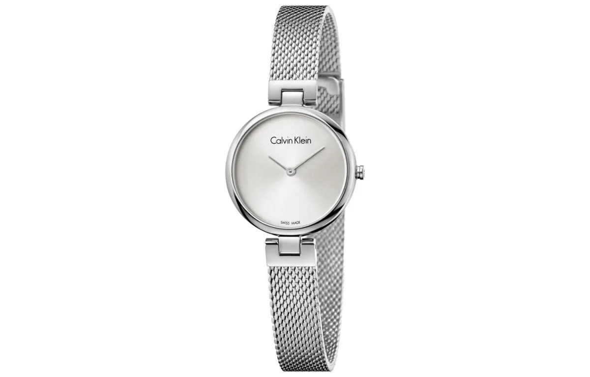 CALVIN KLEIN CK Quartz Pure Collection Wrist Watches Quartz Movement Stainless Steel Watchband White Dial Women's Watch