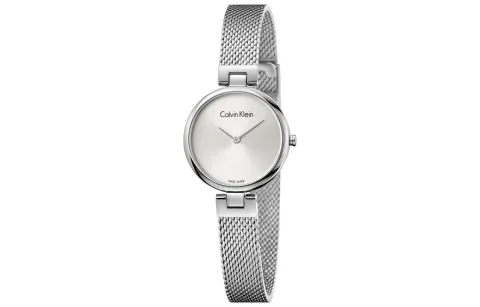 CALVIN KLEIN CK Quartz Pure Collection Wrist Watches Quartz Movement Stainless Steel Watchband White Dial Women's Watch