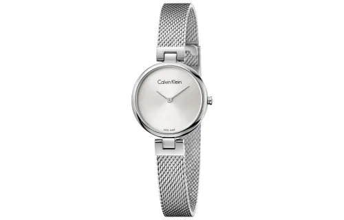 CALVIN KLEIN CK Quartz Pure Collection Wrist Watches Quartz Movement Stainless Steel Watchband White Dial Women's Watch
