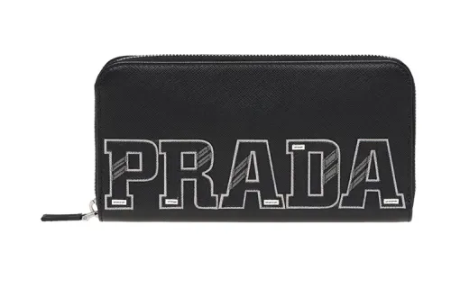 PRADA Leather Wallet Women's Black