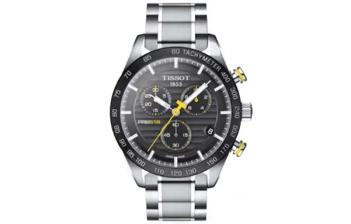 TISSOT 516 Quartz Movement Men's Watches Watch 42mm Black Dial Stainless Steel Case Stainless Steel Watchband