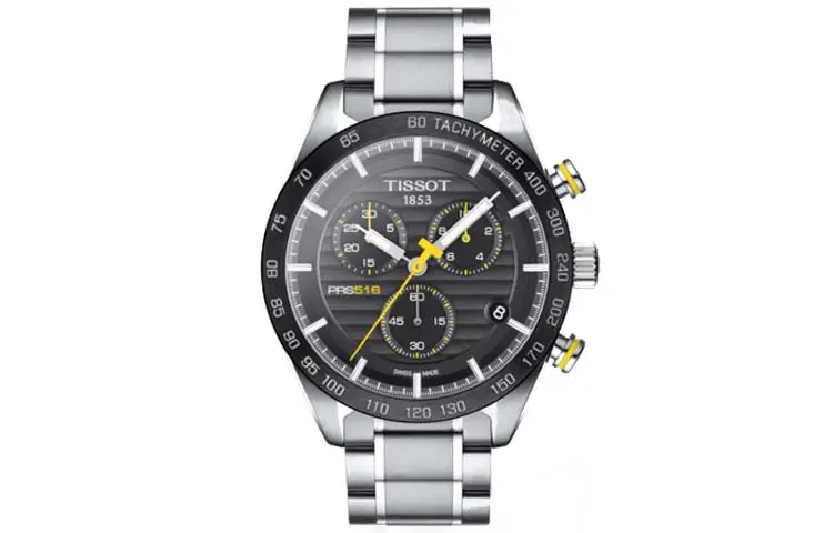TISSOT 516 Quartz Movement Men's Watches Watch 42mm Black Dial Stainless Steel Case Stainless Steel Watchband