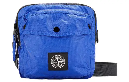 STONE ISLAND Cotton Fanny Pack Unisex Blue