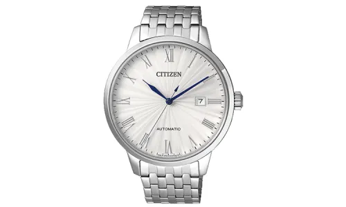 CITIZEN Automatic Mechanical Movement Stainless Steel Strap Watch Men's Watches White Dial