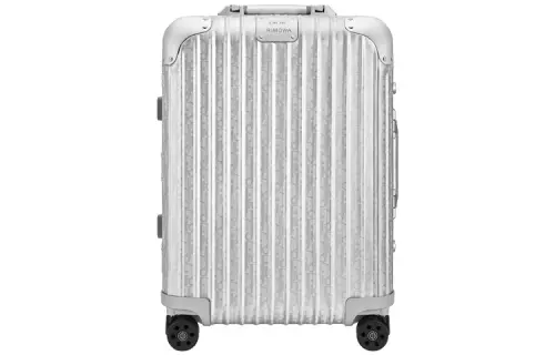 DIOR Rimowa Collaboration Aluminous Nylon Suitcase Luggage 20 Inch Unisex Gray