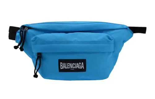 Balenciaga Oversized Polyamide Fanny Pack Men's Blue