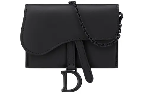DIOR Saddle Matte Cow Leather Saddle Bag, Handbag, Shoulder Bag, Crossbody Bag Women's Black