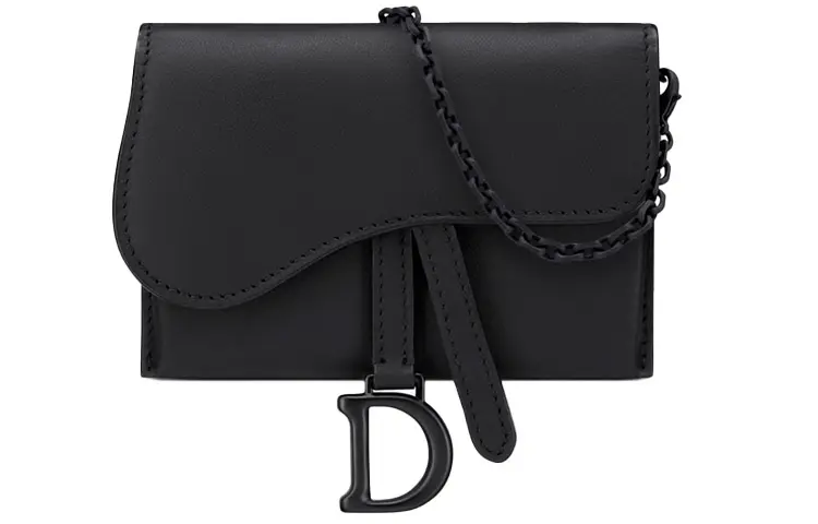 DIOR Saddle Matte Cow Leather Saddle Bag, Handbag, Shoulder Bag, Crossbody Bag Women's Black