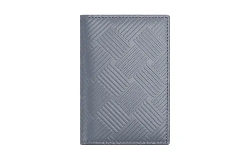 Bottega Veneta Leather Calfskin Card Holder Men's Gray