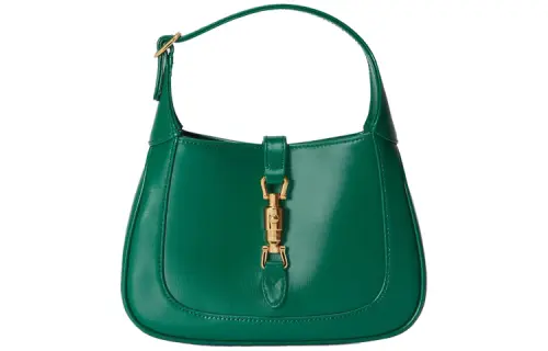 GUCCI Jackie 1961 Leather Crescent Shoulder Bag Shoulder Bag, Crossbody Bag Women's Emerald Green