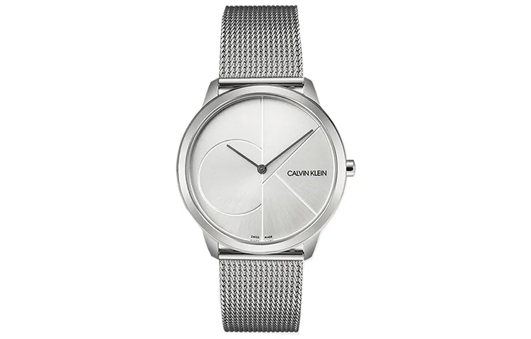 CALVIN KLEIN Quartz Simple Collection Wrist Watches Quartz Movement Stainless Steel Watchband Silver Dial Men's Watches