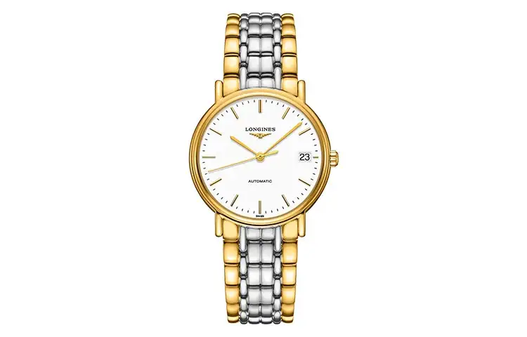 LONGINES Magnificent Collection Automatic Mechanical Movement 30m Waterproof Men's Watch 34.5mm White Dial