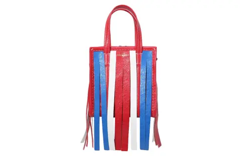 Balenciaga Lambskin One Shoulder Handbag Women's Red