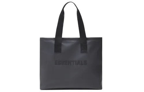 Fear Of God Essentials Polyurethane Tote Bag, Shopping Bag, Handbag Regular Unisex Black