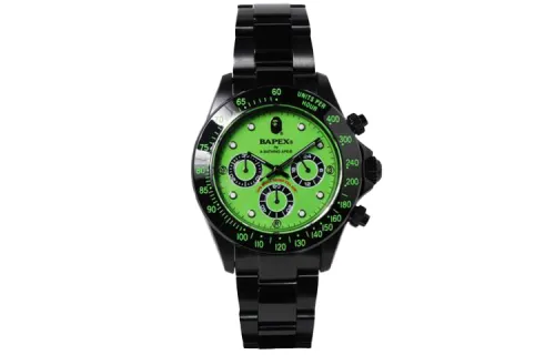 A BATHING APE Type 3 Bapex Watch Green