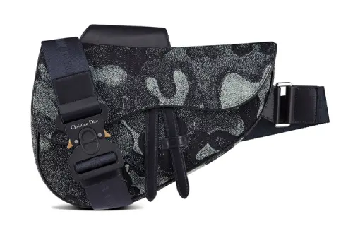 DIOR PETER DOIG Collaboration Denim Saddle Bag, Sling Bag Men's Camouflage