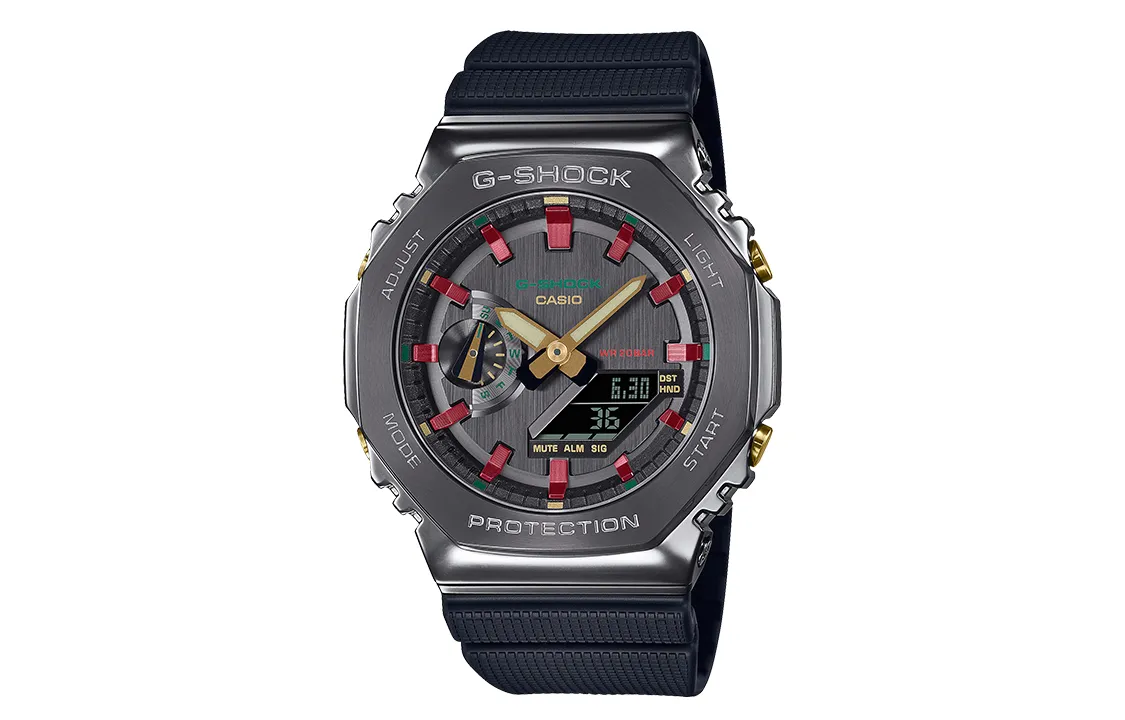 CASIO Men's Full Metal-Octagonal Dial Watch