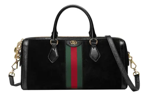 GUCCI Ophidia Patent Leather Binding Shoulder Bag, Crossbody Bag, Handbag Medium Women's Black
