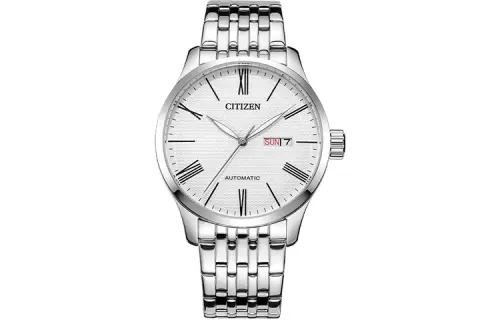 CITIZEN Automatic Mechanical Movement Stainless Steel Strap Watch Men's Watches White Dial
