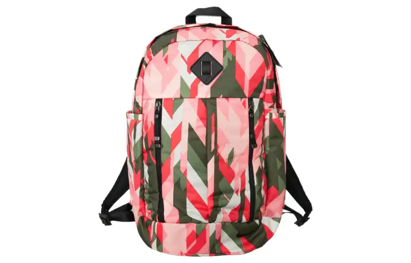 Nike Polyester Backpack Regular Unisex Pink/Army Green/Red