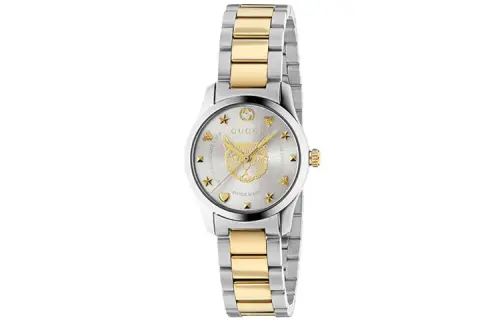 GUCCI G Timeless Collection Wrist Watches Quartz Movement Stainless Steel Watchband Silver Dial Women's Watch