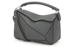 LOEWE Puzzle Calfskin Geometric Puzzle Bag, Handbag, Shoulder Bag, Crossbody Bag Regular Women's Anthracite Gray