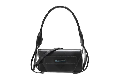 PRADA Cow Leather Handbag, Shoulder Bag, Crossbody Bag Women's Black